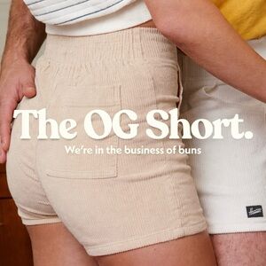 Hammies Light Tan High-Waist Corduroy Shorts Size 30